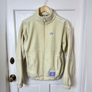 Adidas Nora Vasconcellos Creamy Yellow Fleece Jacket XS